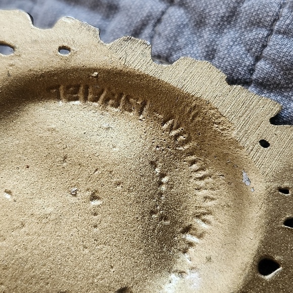 Jewish Judaica Moses Holding Ten Commandments Metal Wall Hanger, Israel - Picture 4 of 7